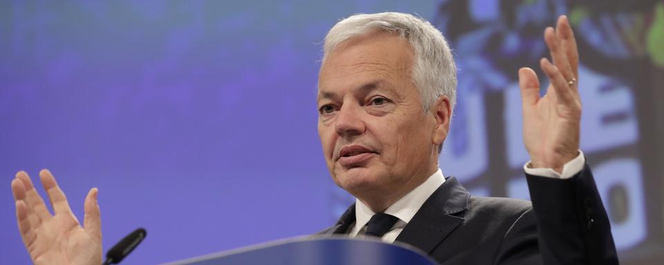 Le commissaire européen à la Justice Didier Reynders a présenté un rapport sur l'Etat de droit au sein des pays de l'UE. [EPA - OLIVIER HOSLET]