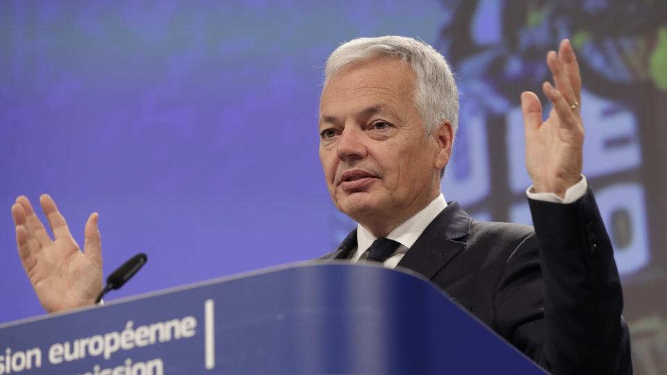 Le commissaire européen à la Justice Didier Reynders a présenté un rapport sur l'Etat de droit au sein des pays de l'UE. [EPA - OLIVIER HOSLET]