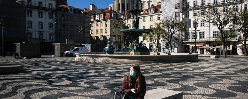 Lisbonne pendant la pandémie. [EPA/Keystone - Mario Cruz]