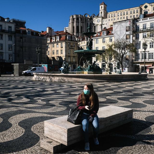 Lisbonne pendant la pandémie. [EPA/Keystone - Mario Cruz]