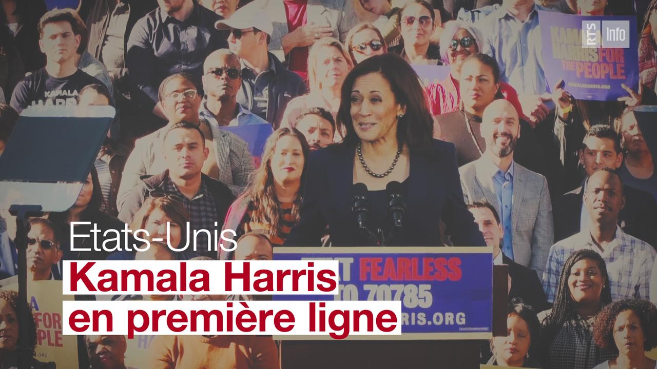 Etats-Unis: Kamala Harris, en première ligne [RTS - DR]