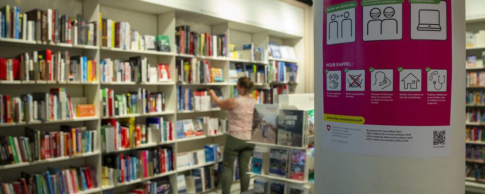 Une librairie à Genève, le 8 mai 2020. [Keystone - Salvatore Di Nolfi]