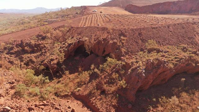 Le dynamitage d'un ancien site aborigène a suscité l'émoi en Australie. [AFP - PKKP Aboriginal Corporation]