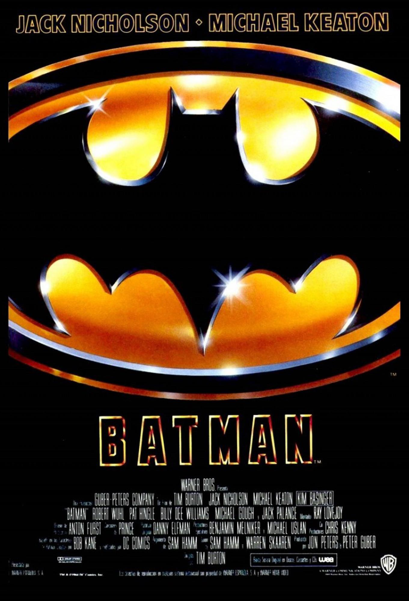 L'affiche du film "Batman" de Tim Burton. [MB - Warner Bros Pictures]