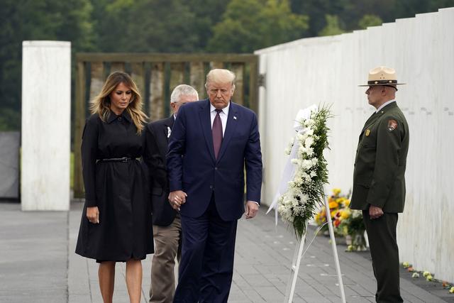 Donald et Melania Trump à Shanksville, en Pennsylvanie. [Keystone/AP - Alex Brandon]