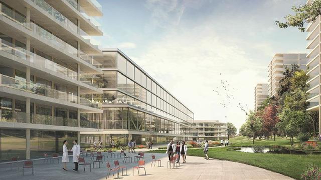 Une image de synthèse du futur Campus santé. [Etat de Vaud]