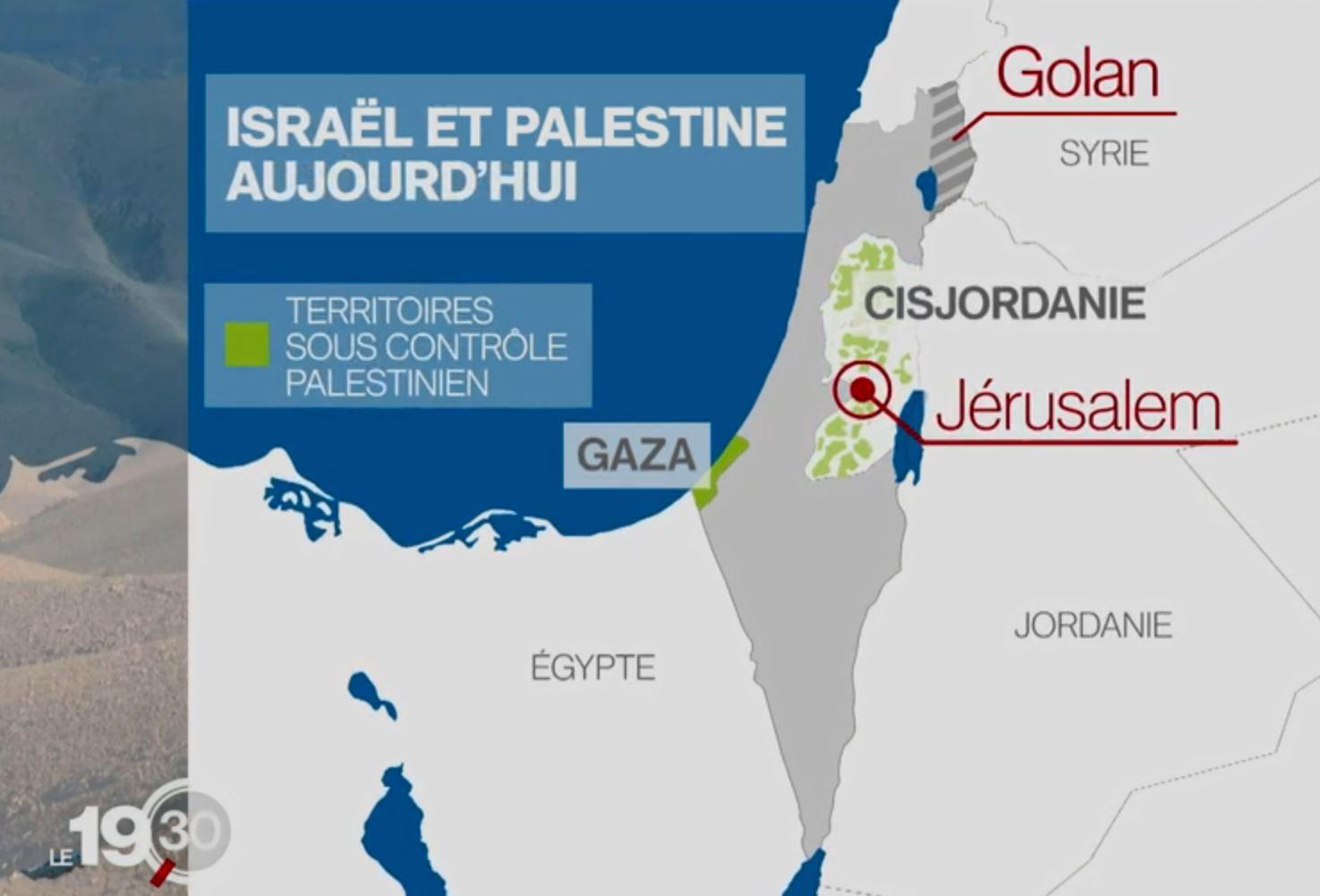 Un morcellement d'enclaves palestiniennes compose la Cisjordanie. [RTS]