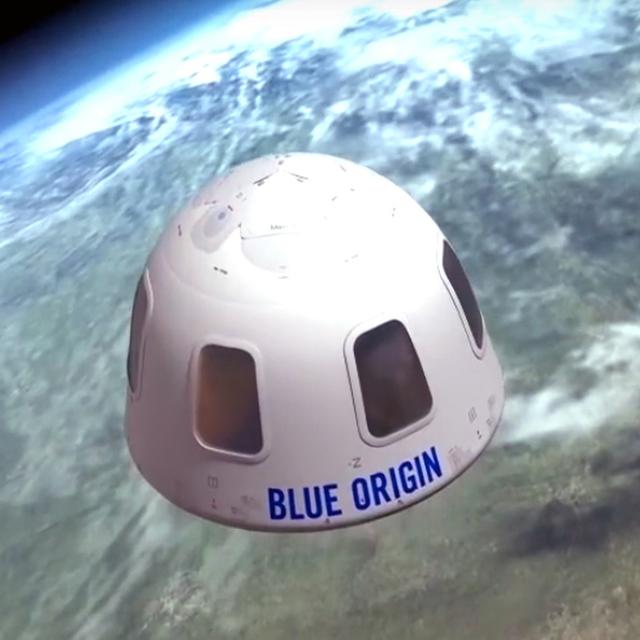 La capsule de Blue Origin qui devrait emmener des touristes dans l'espace. [Keystone/AP - Blue Origin]