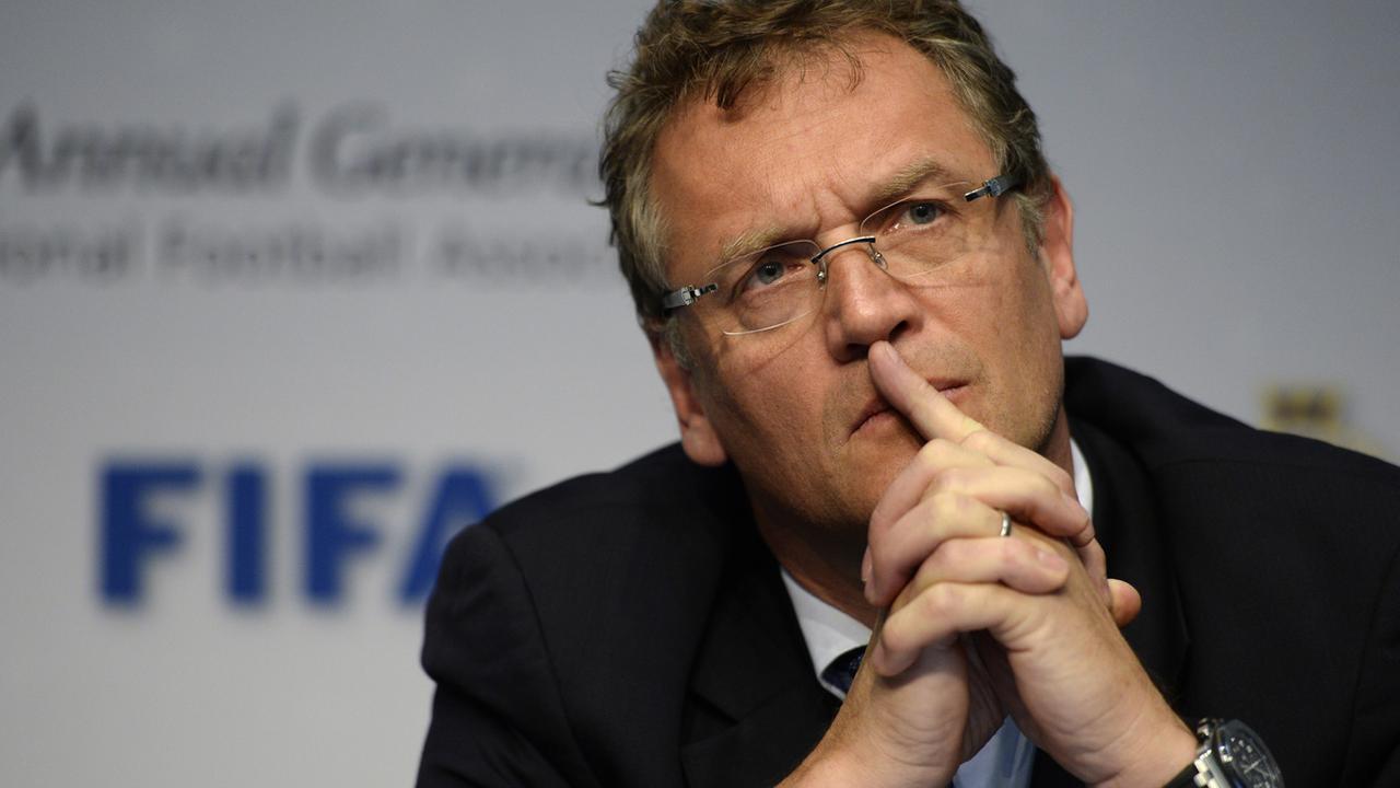 Jérôme Valcke au siège de la FIFA à Zurich en mars 2014. [Keystone - Steffen Schmidt]