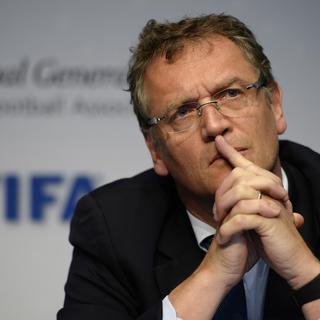 Jérôme Valcke au siège de la FIFA à Zurich en mars 2014. [Keystone - Steffen Schmidt]