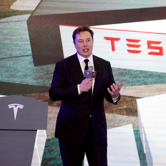 Elon Musk, le patron de Tesla, lors d'une conférence à Shanghaï le 7 janvier 2020. [Reuters - Aly Song]