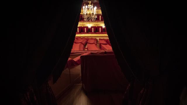 A view of the empty hall of the Bolshoi Theatre in Moscow on May 15, 2020, during a strict lockdown in Russia to stop the spread of the novel coronavirus COVID-19.
Yuri KADOBNOV / AFP [AFP - Yuri KADOBNOV]