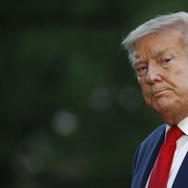 Donald Trump devant la Maison Blanche en mai 2020. [Keystone - AP Photo/Patrick Semansky]