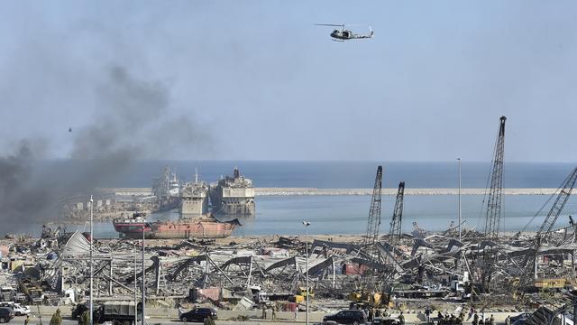 Le port de Beyrouth a été détruit par les explosions. [EPA/Keystone - Wael Hamzeh]