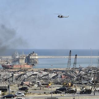 Le port de Beyrouth a été détruit par les explosions. [EPA/Keystone - Wael Hamzeh]