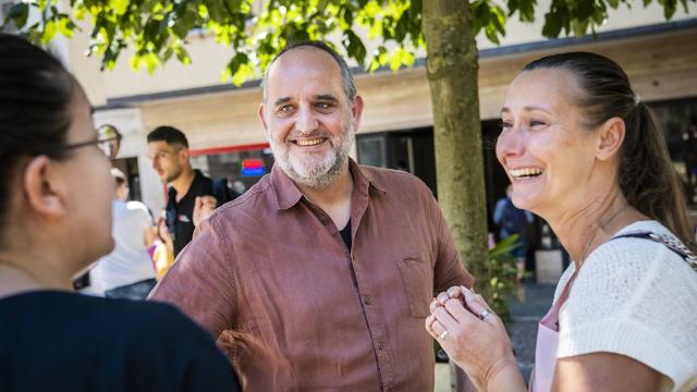 Yvan Luccarini a créé la surprise lors du second tour de l'élection municipale. [Keystone - Jean-Christophe Bott]