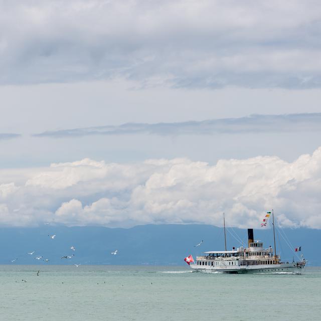 Le bateau de la CGN L'Italie en 2017. [RTS - Laurent Bleuze]