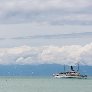 Le bateau de la CGN L'Italie en 2017. [RTS - Laurent Bleuze]
