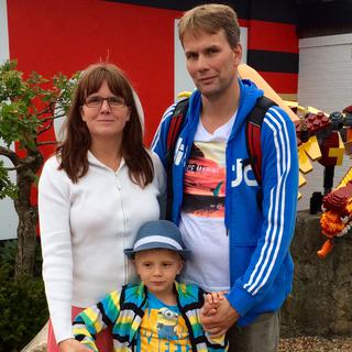 Ulrika Nordlund et sa famille en Suède.