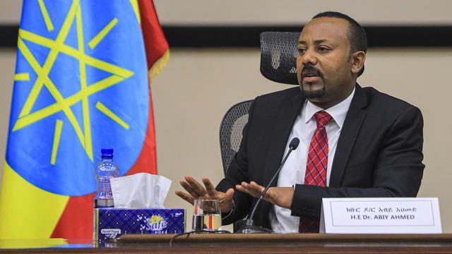 Le Premier ministre éthiopien Abiy Ahmed au parlement à Addis Abeba, 30.11.2020. [EPA/Keystone]