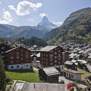Le village de Zermatt et le Cervin en arrière-plan. [Keystone - Alessandro Della Bella]