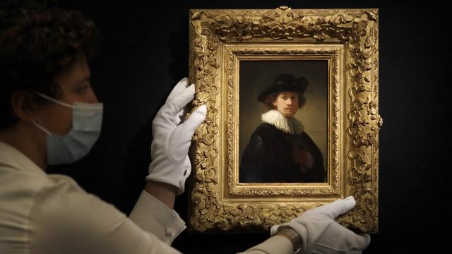 Un autoportrait de Rembrandt a été vendu mardi pour 17,2 millions de francs [Keystone/AP - Kirsty Wigglesworth]