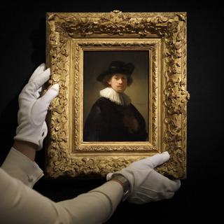 Un autoportrait de Rembrandt a été vendu mardi pour 17,2 millions de francs [Keystone/AP - Kirsty Wigglesworth]