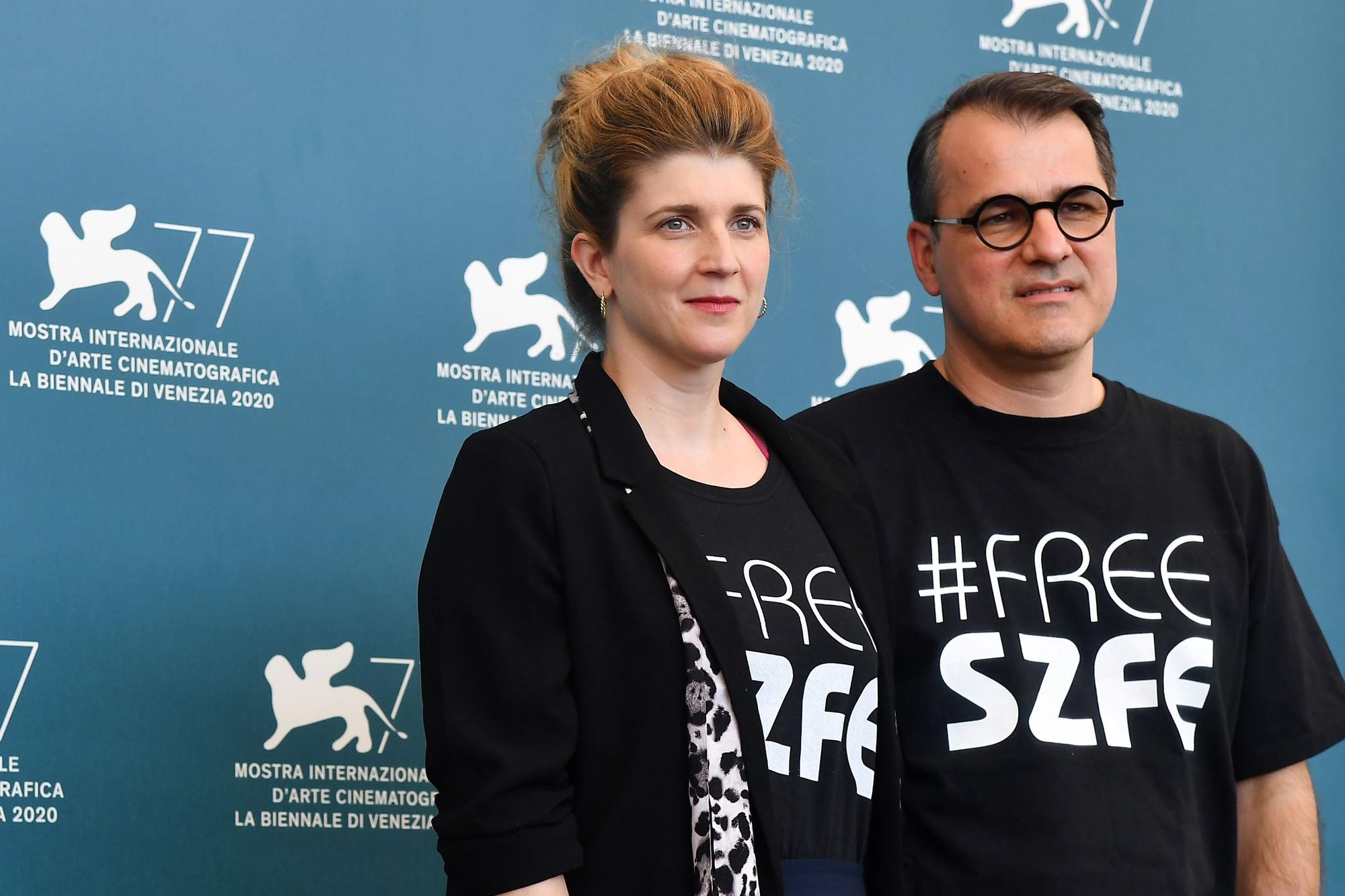 La scénariste Kata Weber et le réalisateur Kornel Mundruczo pour le film hongrois "Pieces of a woman". [AFP - Tiziana FABI]