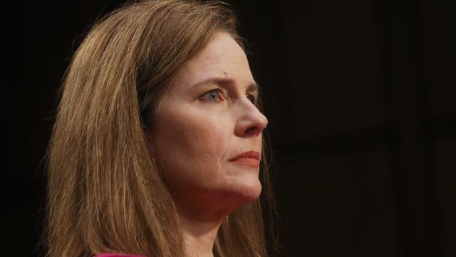 La juge Amy Coney Barrett lors de son audience par le Sénat. [Keystone/EPA - Leah Millis]