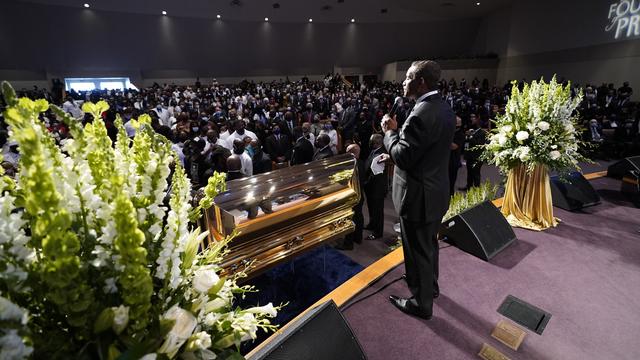 Les funérailles de George Floyd dans l'église Fountain of Praise à Houston. [Pool/Getty Images/AFP - David J. Phillip]