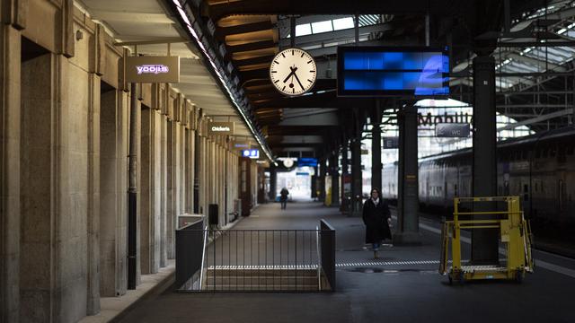 Les CFF commencent à ressentir les effets du manque de voyageurs. [Keystone - Gian Ehrenzeller]