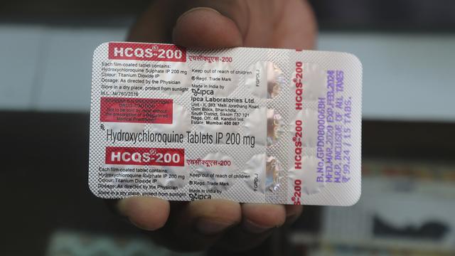 Des tablettes d'hydroxychloroquine, un anti-paludique utilisé contre le Covid-19, et dont l'efficacité fait débat. [AP/Keystone - Rafiq Maqbool]