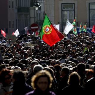 Une manifestation de l'extrême-droite a eu lieu à Lisbonne. [EPA/Keystone - Andre Kosters]