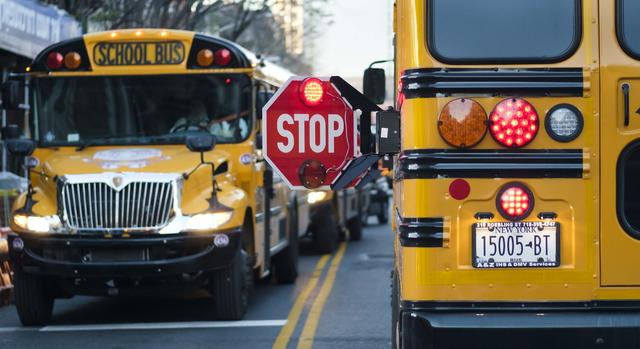 Les écoles new-yorkaises vont rester portes closes. [Keystone - EPA/Justin Lane]