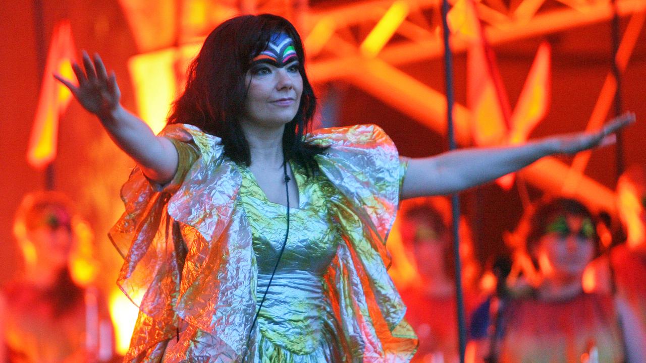 La chanteuse Björk lors d'un concert à Vilnius en 2008. [AFP - Petras Malukas]