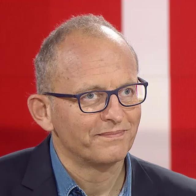 Bertrand Kiefer au "19h30" de la RTS en février 2020. [RTS]