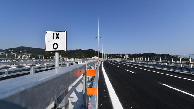 Une vue du pont de Gênes, inauguré ce 3 août 2020. [EPA/Keystone - Luca Zennaro]