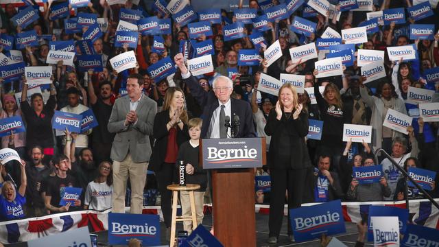 Bernie Sanders aux primaires démocrates. [AP Photo/Keystone - Pablo Martinez]