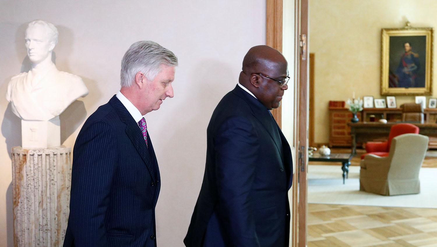 Le roi Philippe et le président de la RDC Felix Tshisekedi à Bruxelles en septembre 2019. [Reuters - Francois Lenoir]