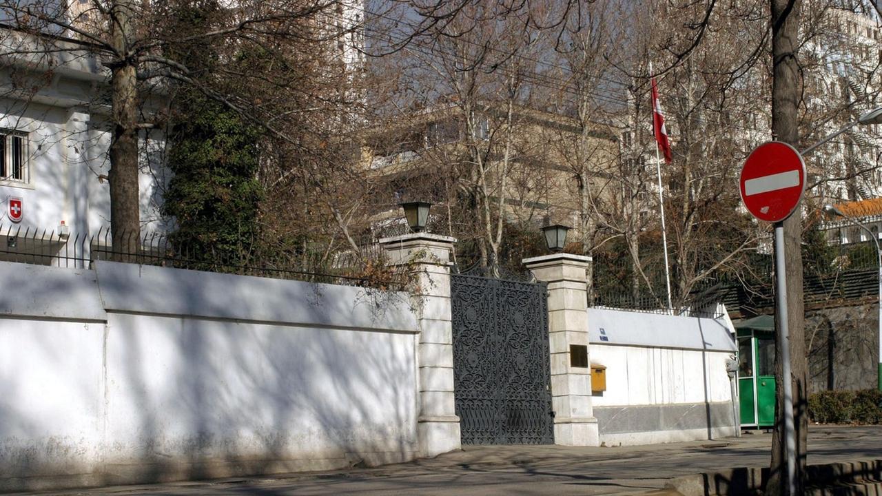 L'ambassade suisse à Téhéran qui représente les intérêts des Etats-Unis dans le pays. [Keystone - EPA/Abedin Taherkenareh]