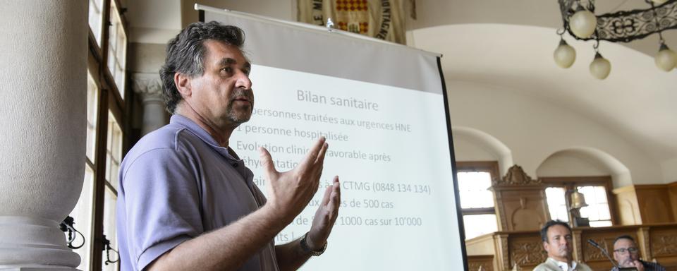 Claude-Francois Robert, médecin cantonal de Neuchâtel. [Keystone - Jean-Christophe Bott]