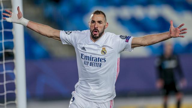 Benzema a porté les siens en marquant par deux fois de la tête. [Keystone - Bernat Armangue]