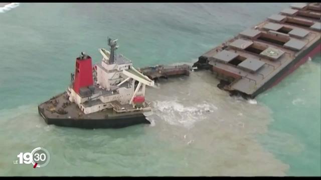 1000 tonnes de fioul dans les eaux turquoises de l'île Maurice suite au naufrage d'un navire japonais.