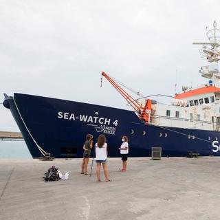 Le Sea-Watch 4 à Burriana, en Espagne. [EPA/Keystone - Domenech Castello]