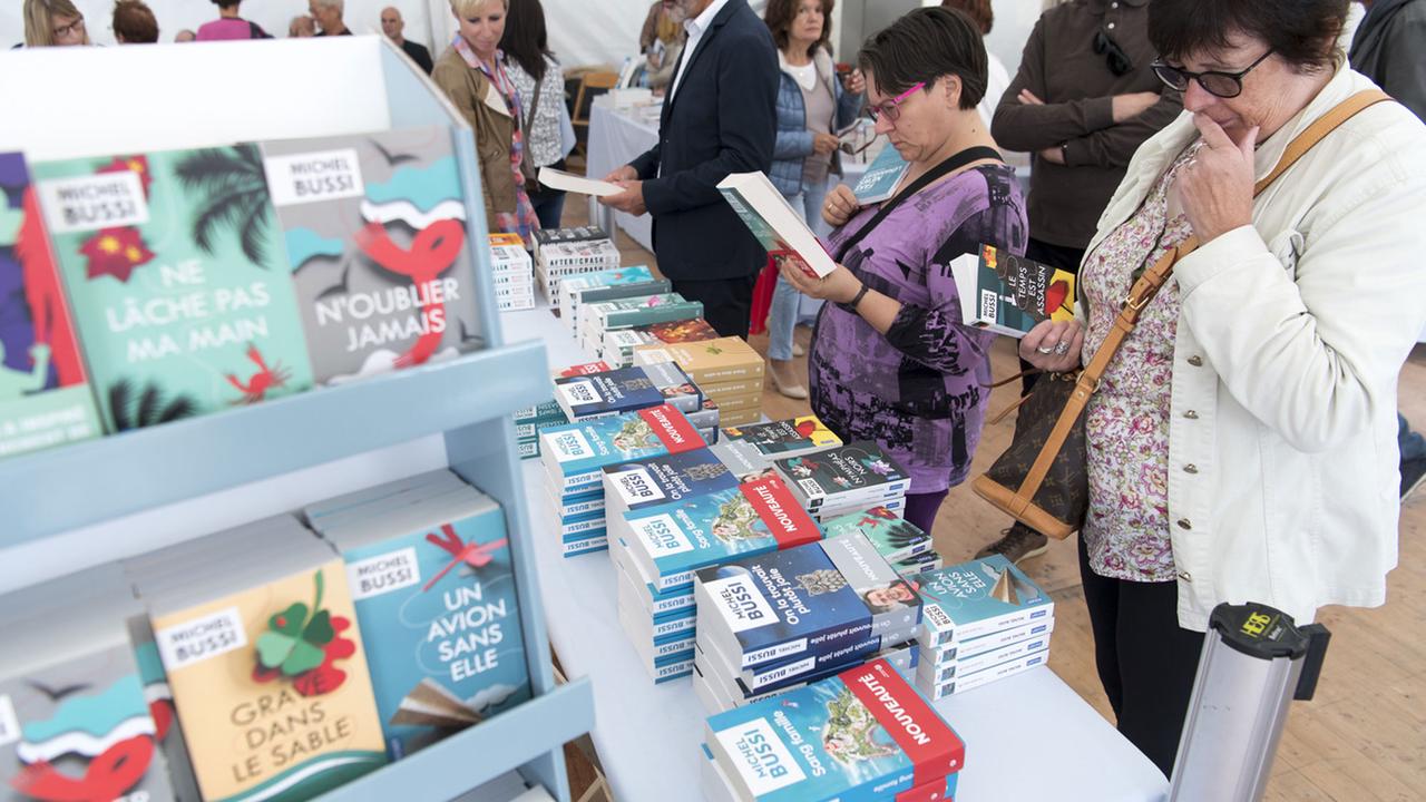 Environ 300 écrivains ont rencontré le public pour le 9e édition de Livre sur les Quais à Morges. [Keystone - Laurent Gillieron]