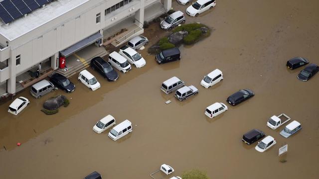 En octobre, le typhon Hagibis a fait de gros dégâts au Japon. [Keystone - Kyodo News via AP]