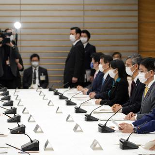 Le Premier ministre japonais Shinzo Abe a déclaré l'état d'urgence. [EPA/Keystone - Franck Robichon]