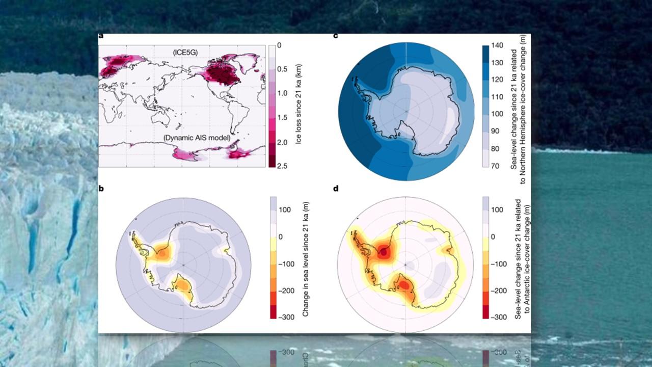 Régression des glaces en Antarctique et dans le monde durant les 21'000 dernières années [Nature/Natalya Gomez]