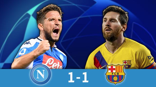 1-8 aller, Naples - Barcelone (1-1): Messi et le Barça accrochés par Naples