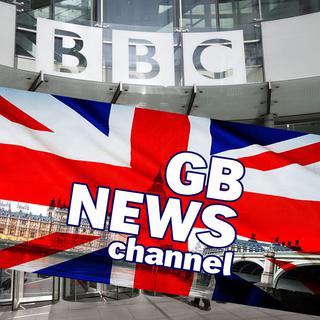 La future chaîne d'infos pourrait faire de l'ombre à la BBC à droite. [Keystone/Facebook]